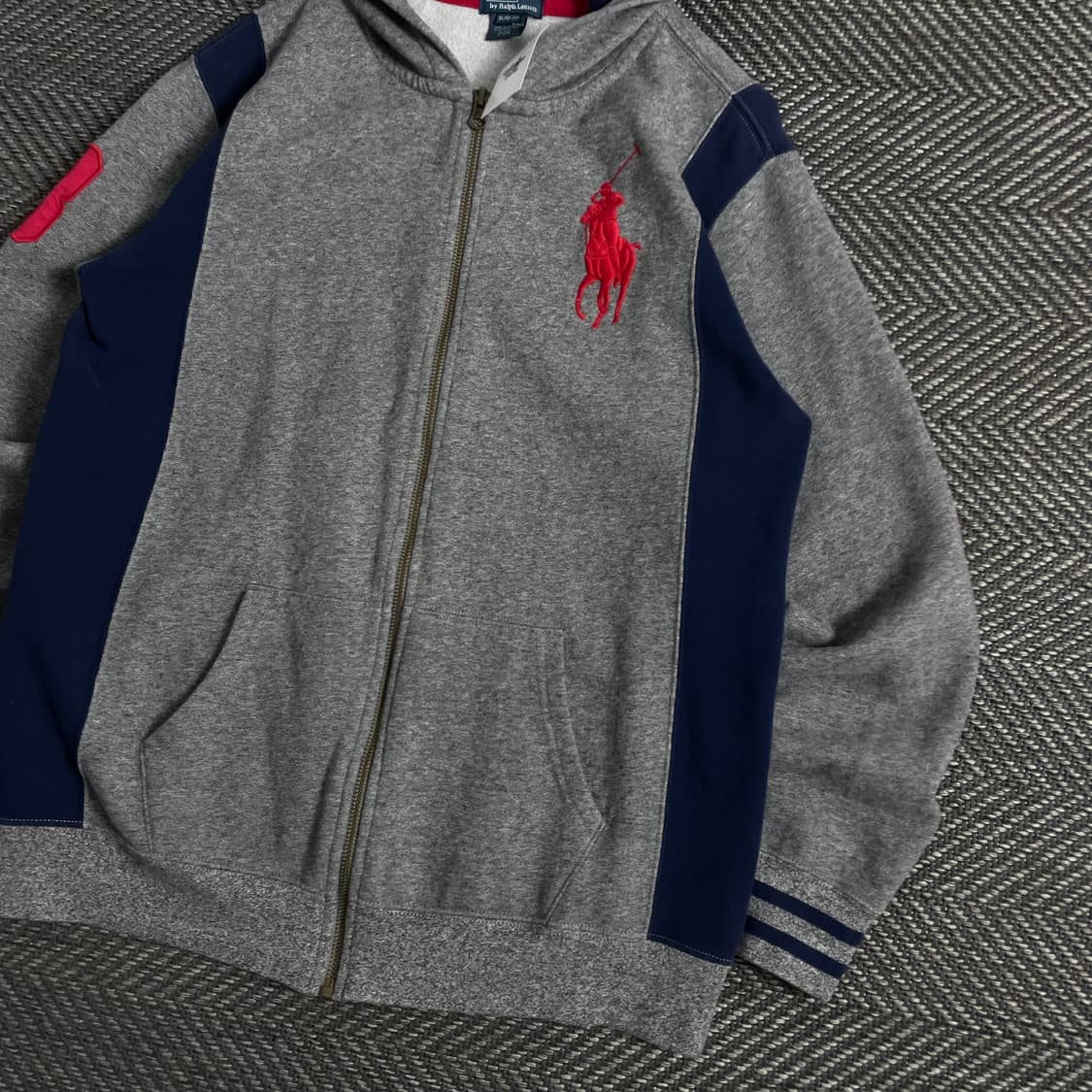폴로 랄프로렌 빅포니 배색 후드집업o 3469 상품이미지2