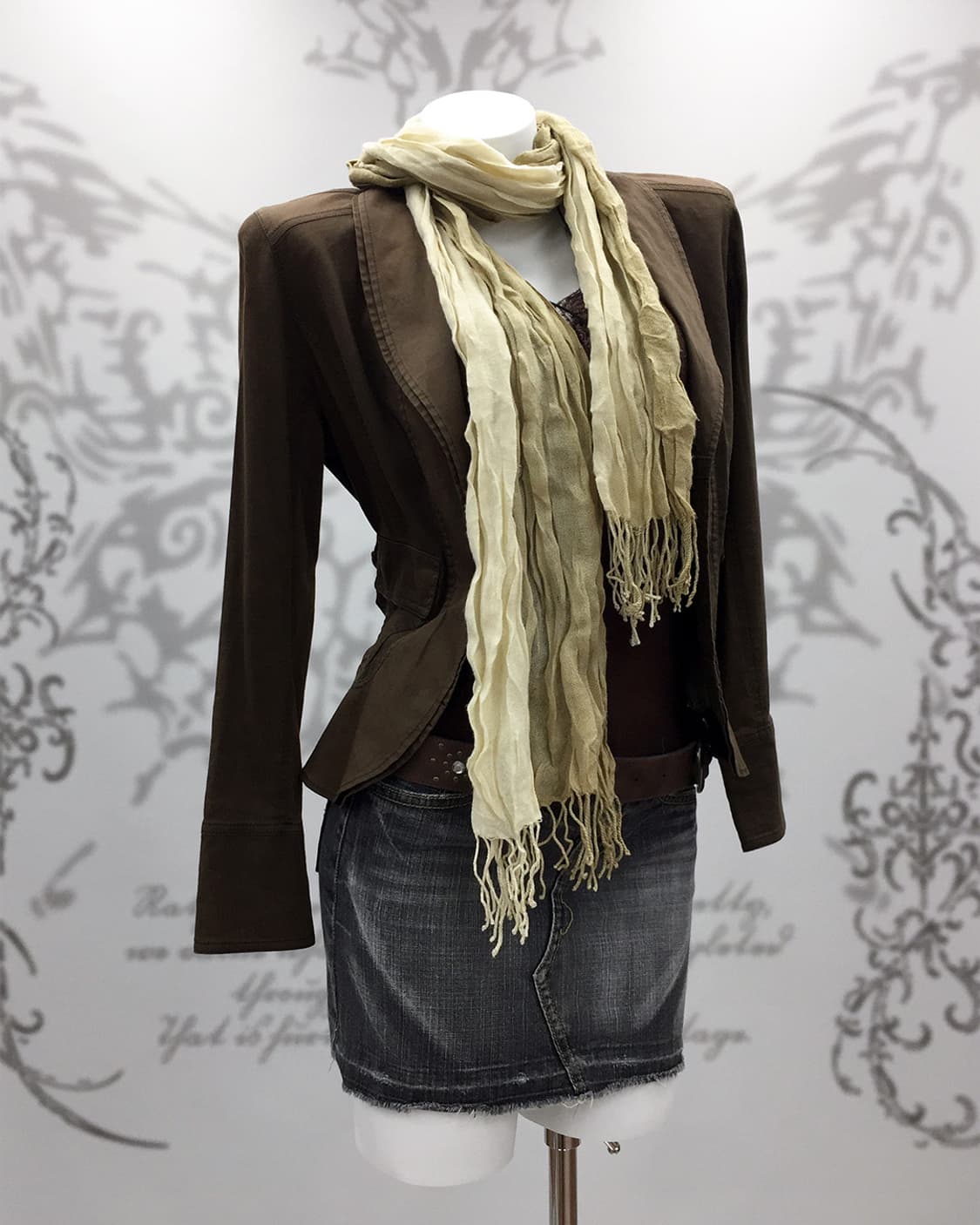 Brown slim-fit jacket 상품이미지1