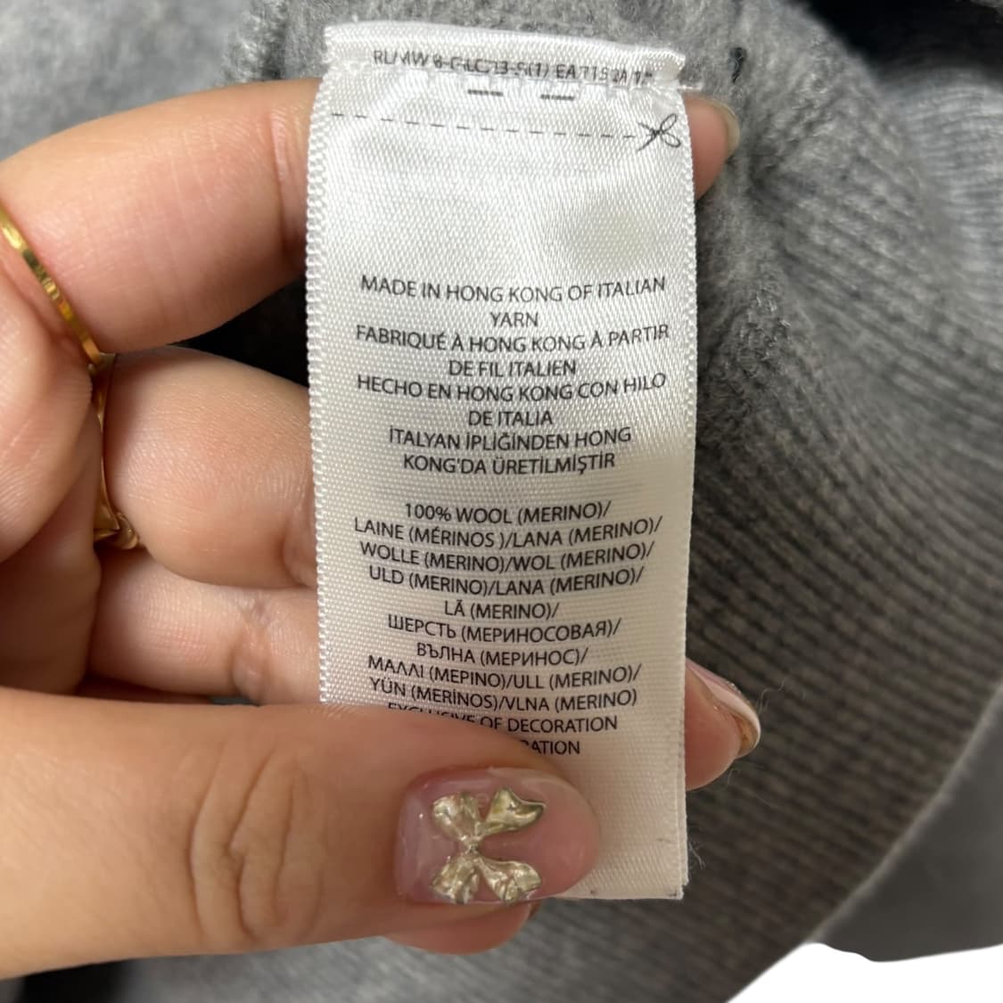 3762 폴로 랄프로렌 그레이 울 니트 상품이미지5