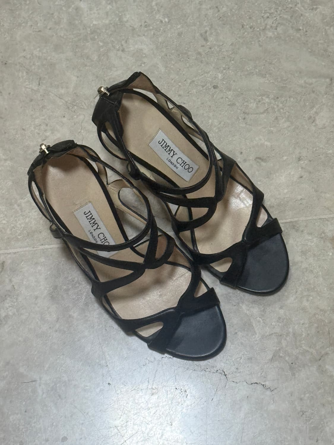 지미추 레슬리 레더 샌들 오픈토 힐 37.5 245 상품이미지1