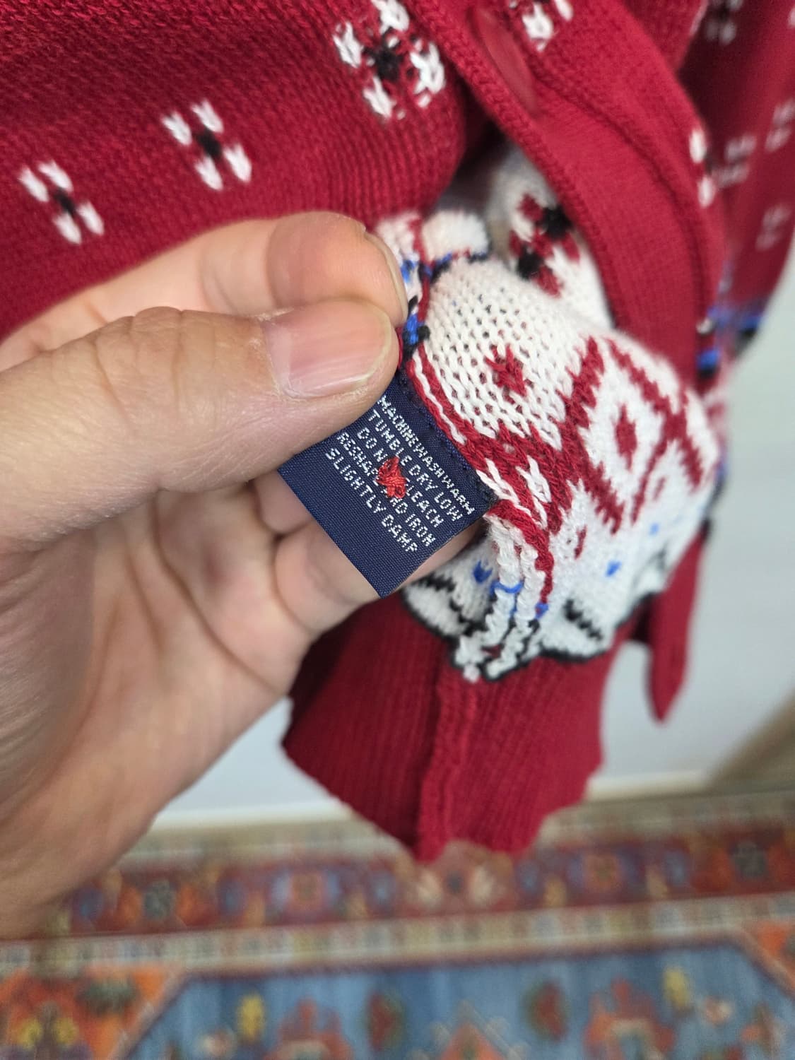 폴로랄프로렌 형광포니 인디언패턴 가디건 L 상품이미지4