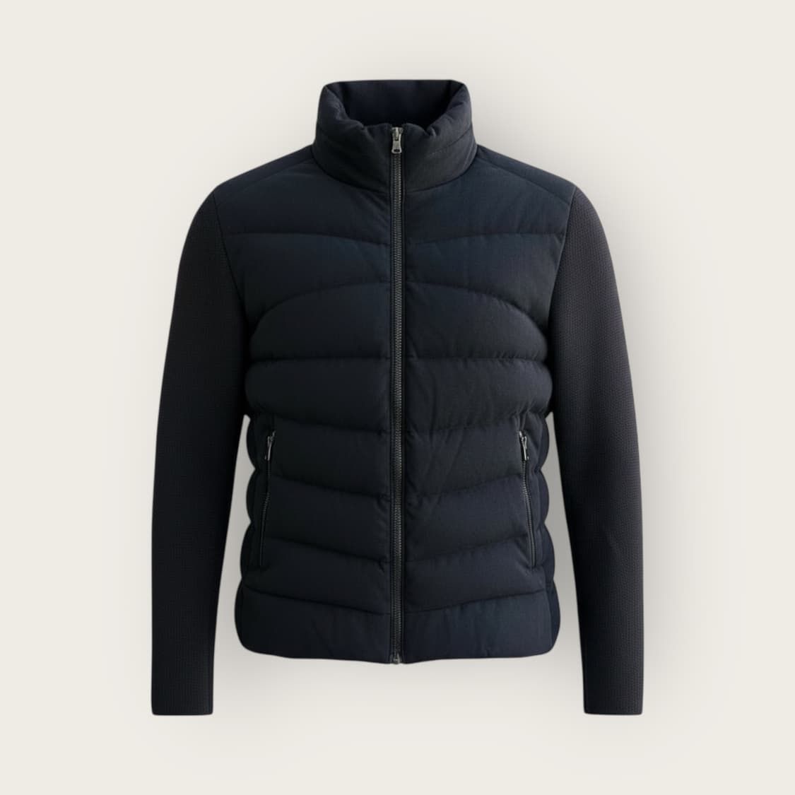 105/ 타임옴므 19FW 스웨이드 구스 니트패딩 상품이미지1