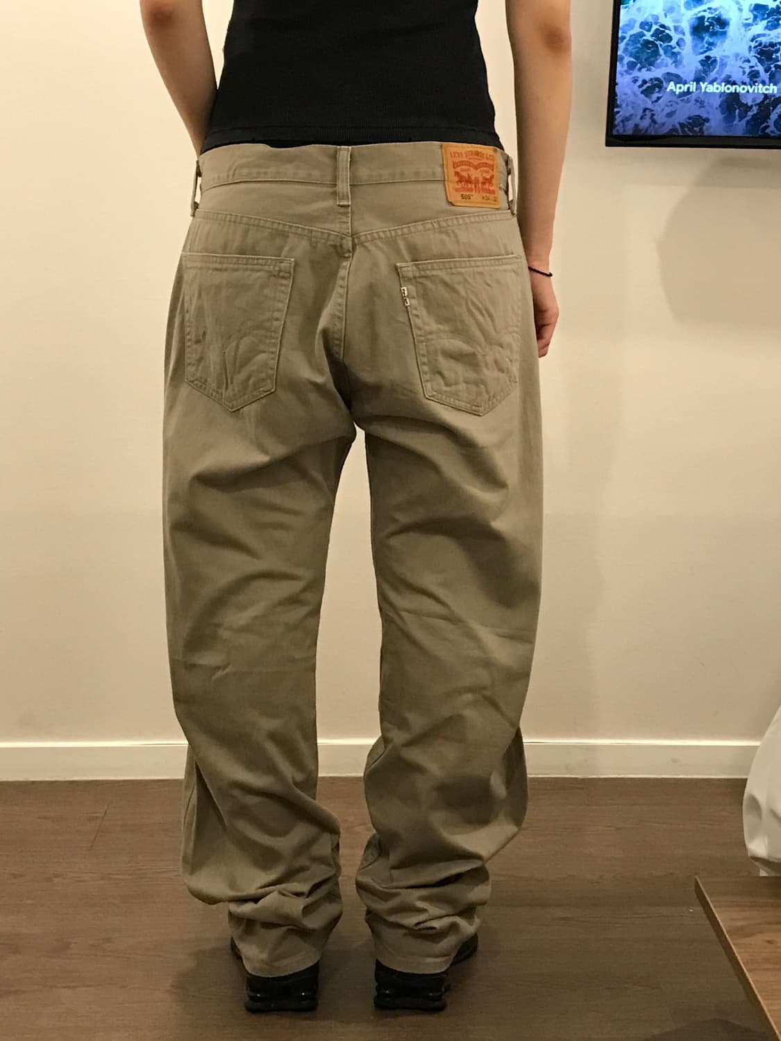 리바이스 505 화이트탭 34/32 베이지 팬츠 상품이미지1