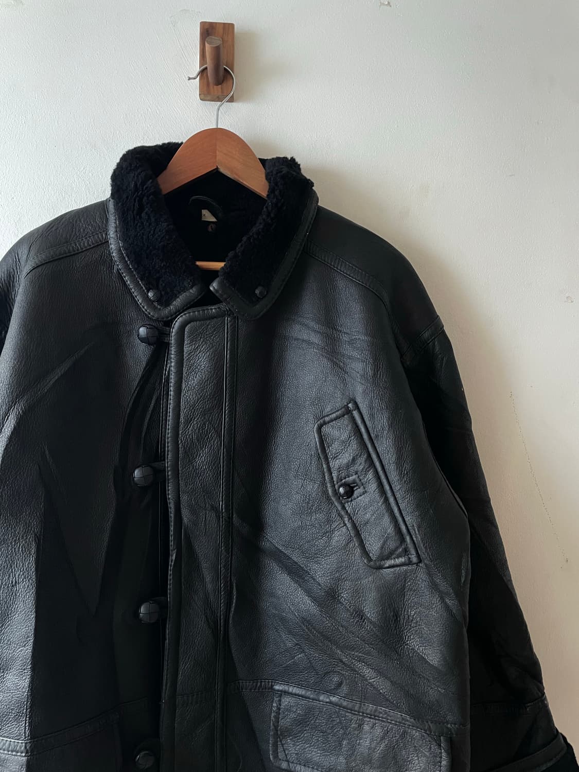 90‘s JPN Vintage Sheepskin Leather 재킷 상품이미지4