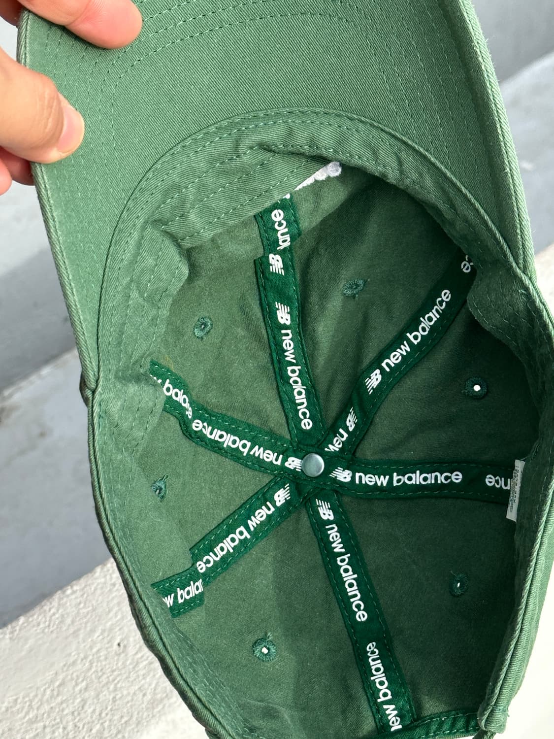 [F] 뉴발란스 로고 그린 볼캡 모자 상품이미지5