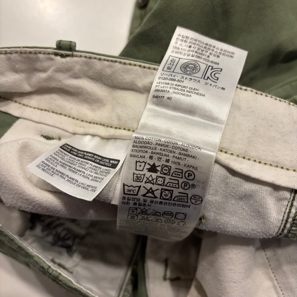 [32] 리바이스 빈티지 워크 카고 반바지 팬츠 그린 D325 상품이미지5
