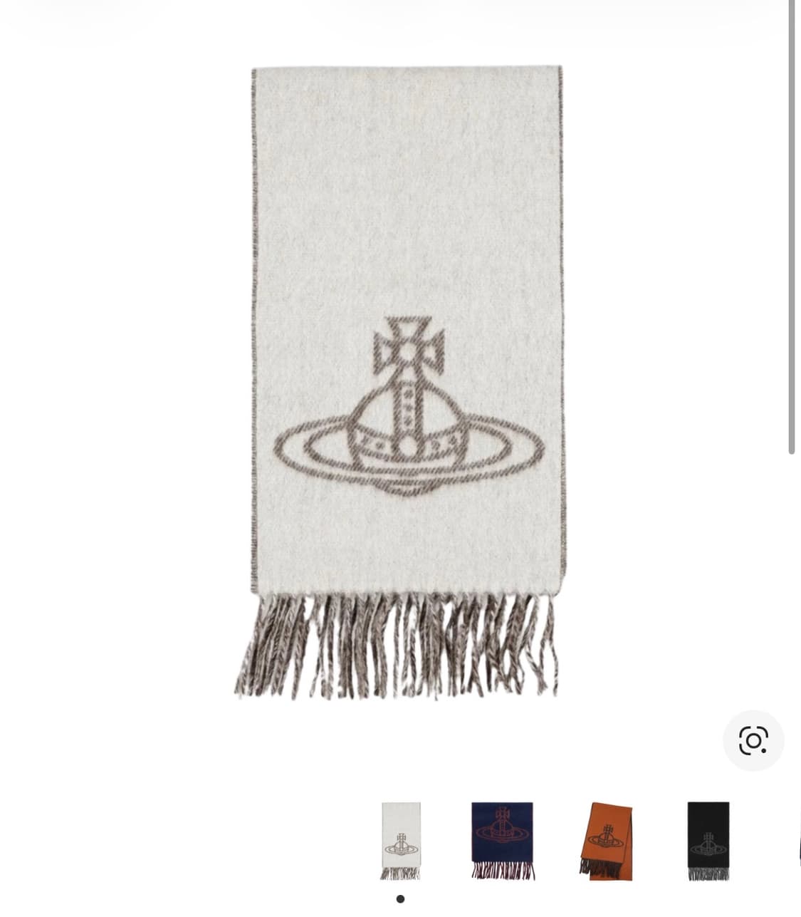 (W) 비비안 웨스트우드 더블 로고 머플러 오프 화이트 상품이미지1