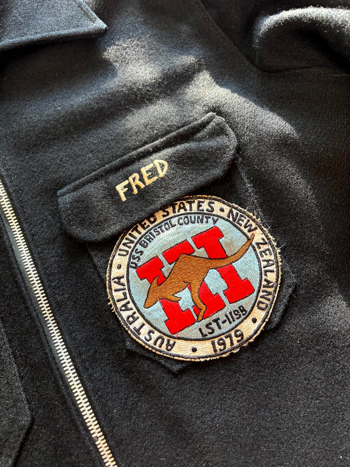 70s 미 해군 USS 수베니어 울 자켓 100 상품이미지3