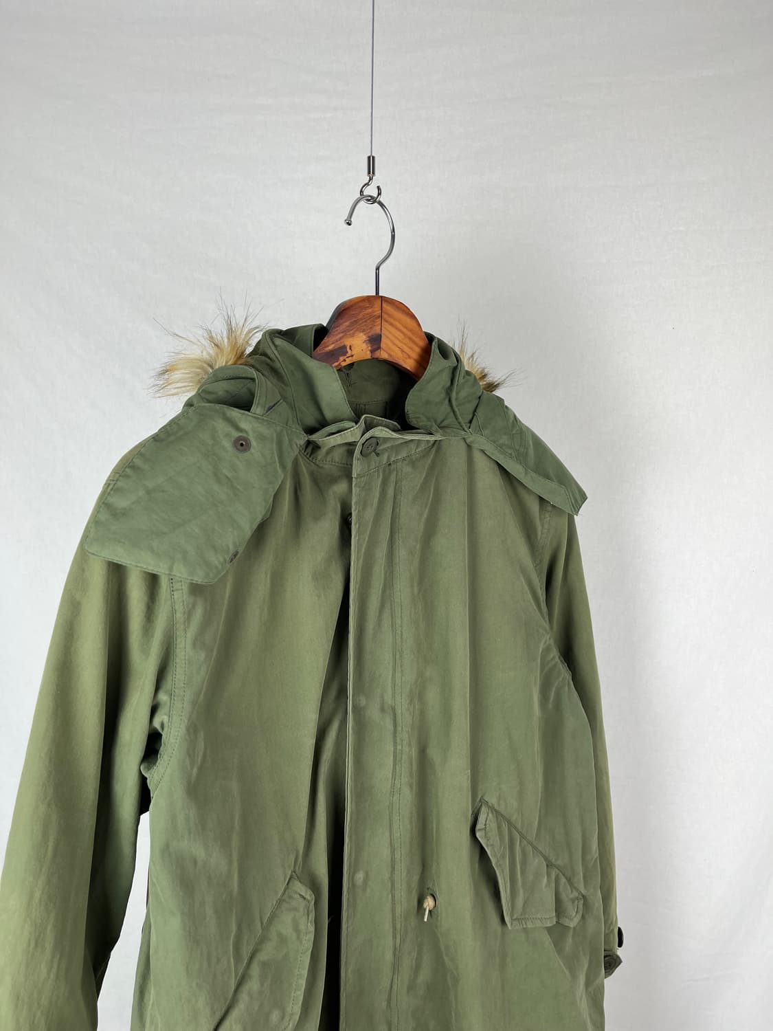 Vintage 카키 컬러 야상 상품이미지3