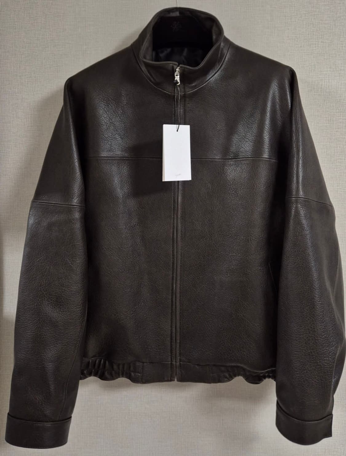 유스 / 26SS 하이넥 레더 블루종  / L 상품이미지3