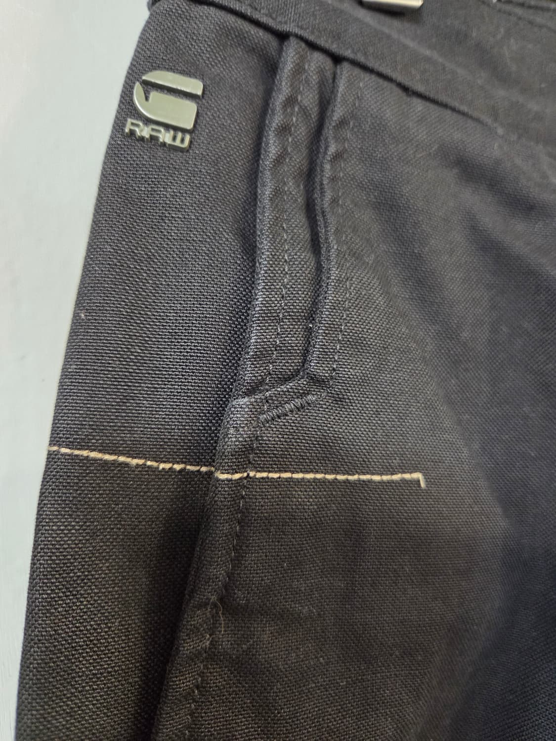 G-Star  블랙 면바지(W28/L30)남여 공용/디피용/택없음 상품이미지3