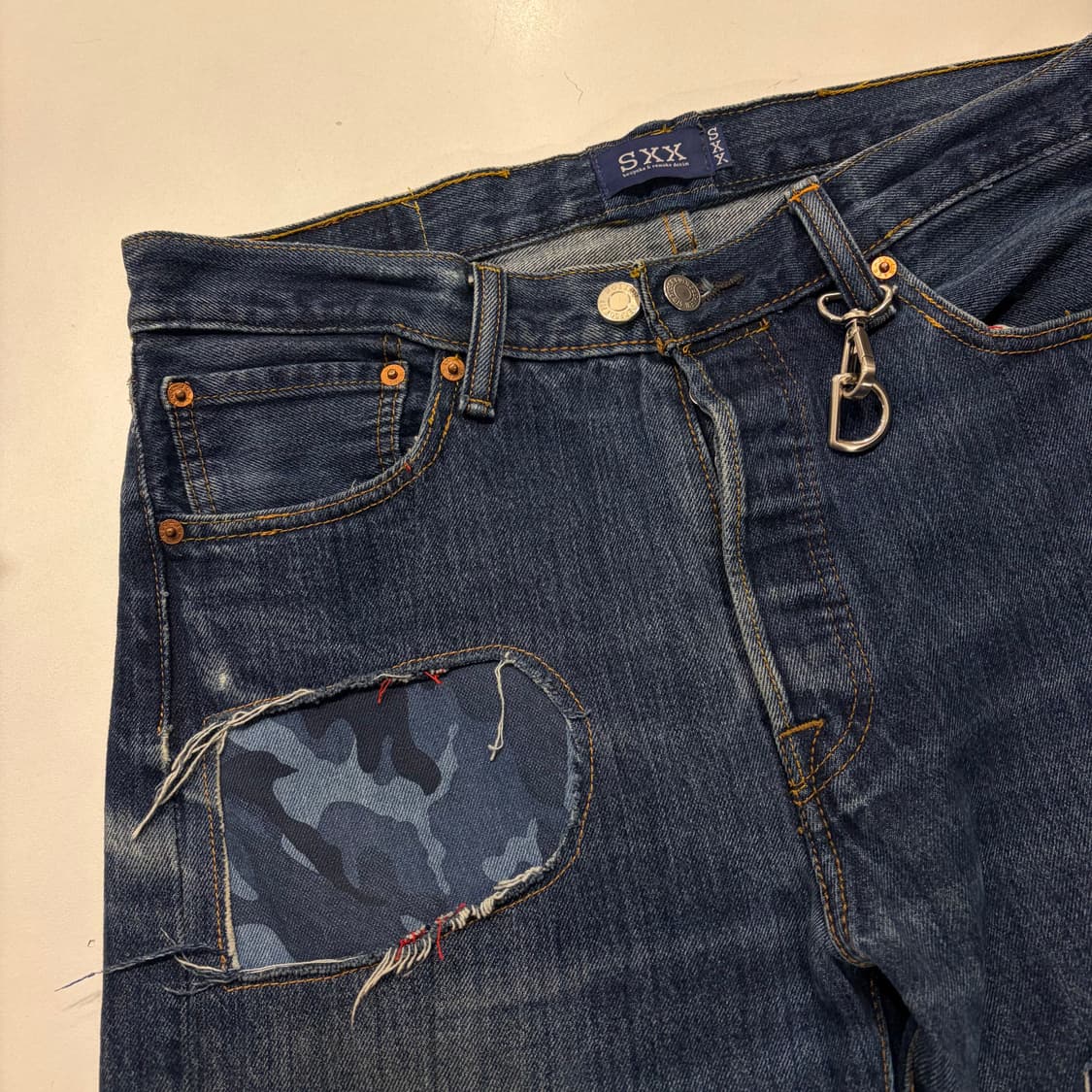 [33x30] 리바이스 501 x SXX 패치워크 데님 팬츠 D185 상품이미지7