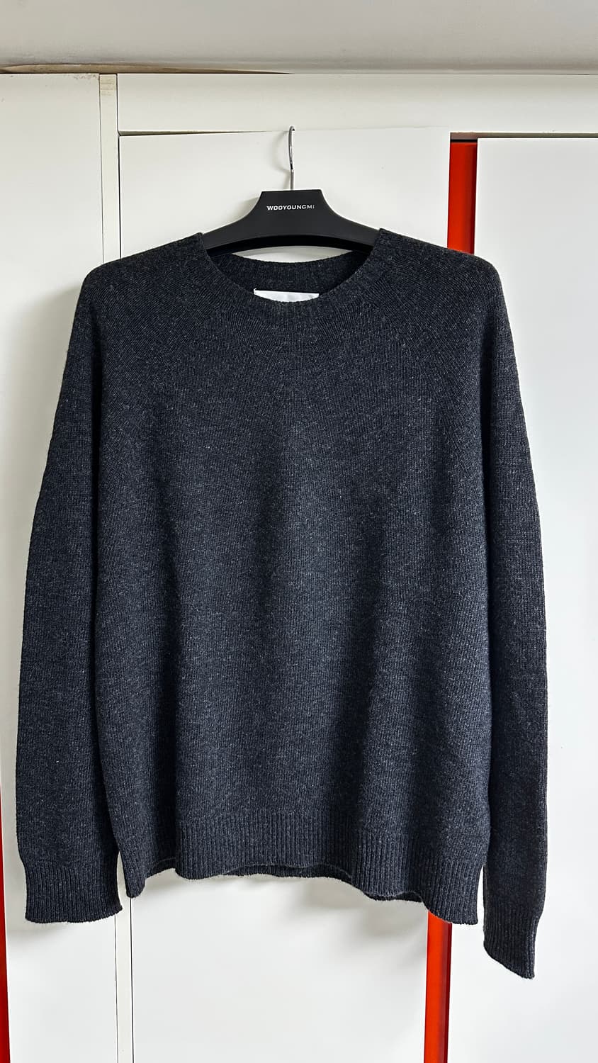 질샌더 울 캐시미어 크루넥 스웨터 스모크 상품이미지1