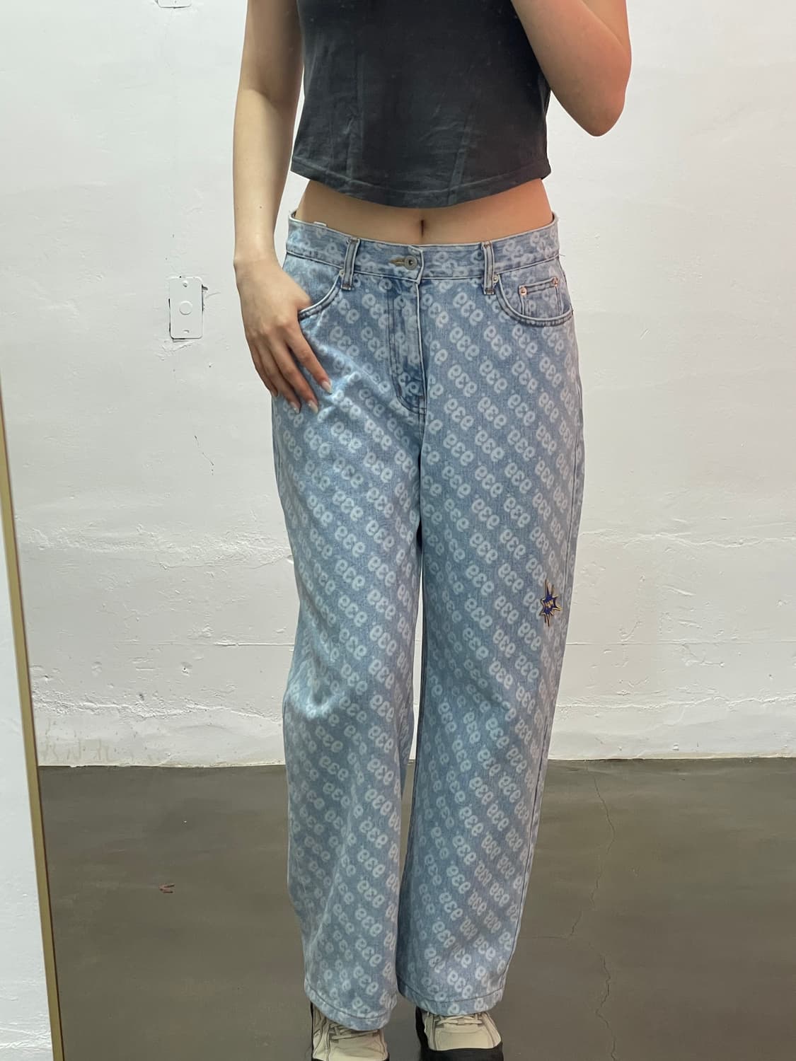 30 아카이브볼드 프린팅 데님 청바지 상품이미지2