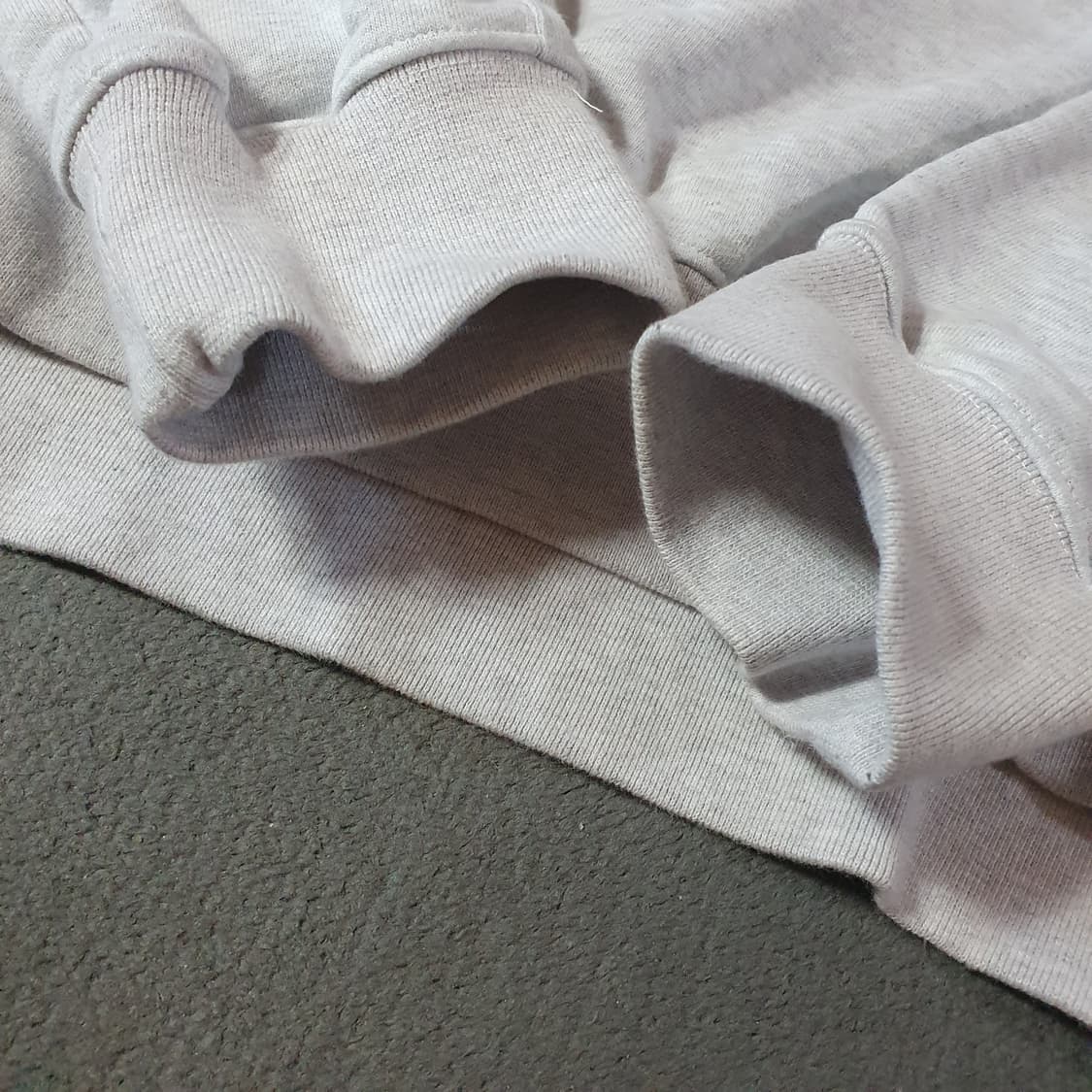 마조네 반집업 카라 맨투맨 티셔츠 S(1) 멜란지그레이 상품이미지7