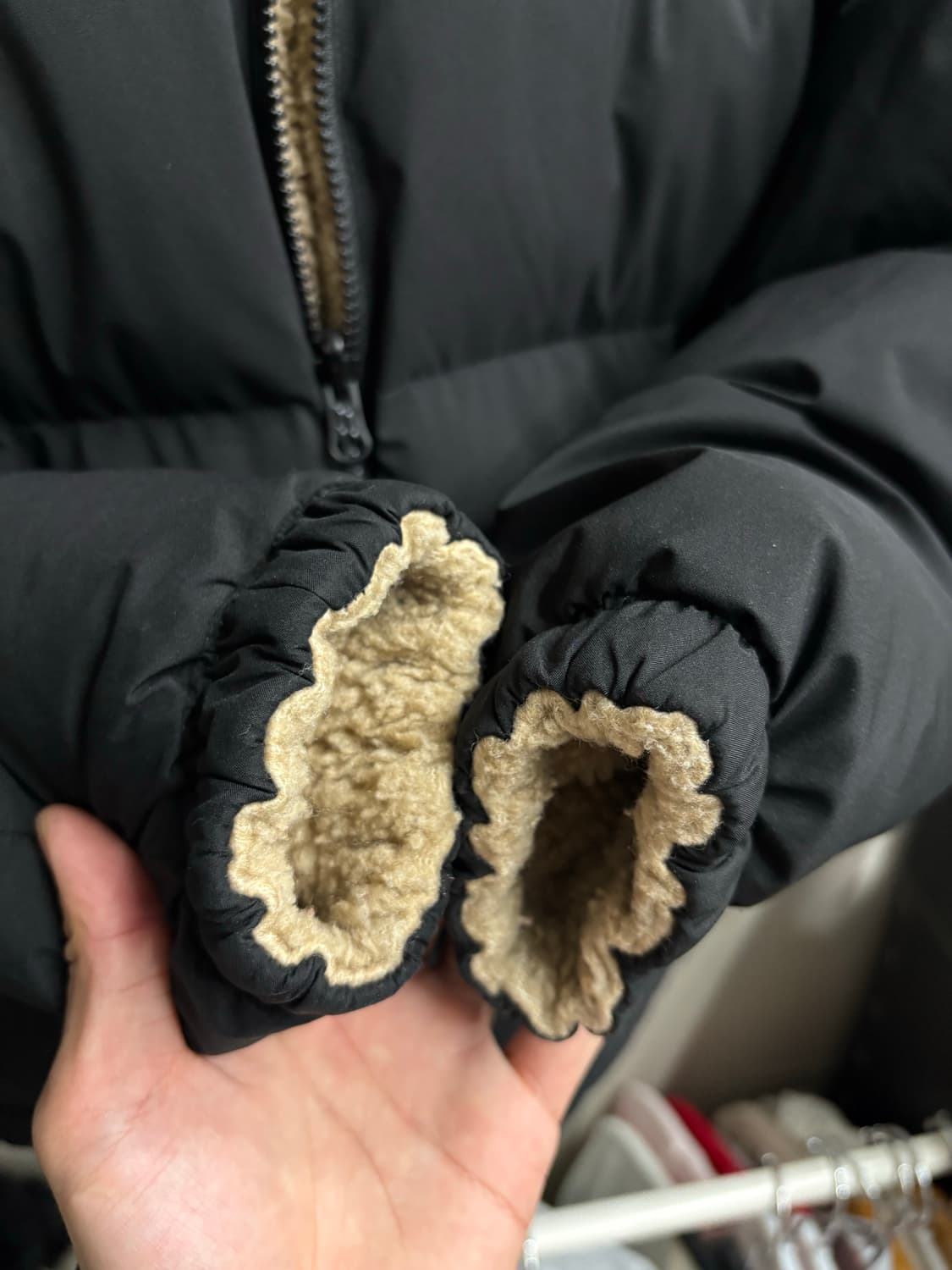 노스페이스 리버시블 블랙 플리스 패딩 상품이미지7