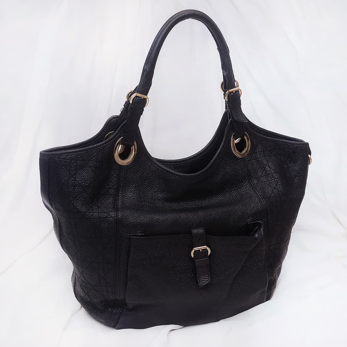 디올 (Dior) 블랙 까나쥬 디어스킨 빅토트.숄더백 상품이미지1