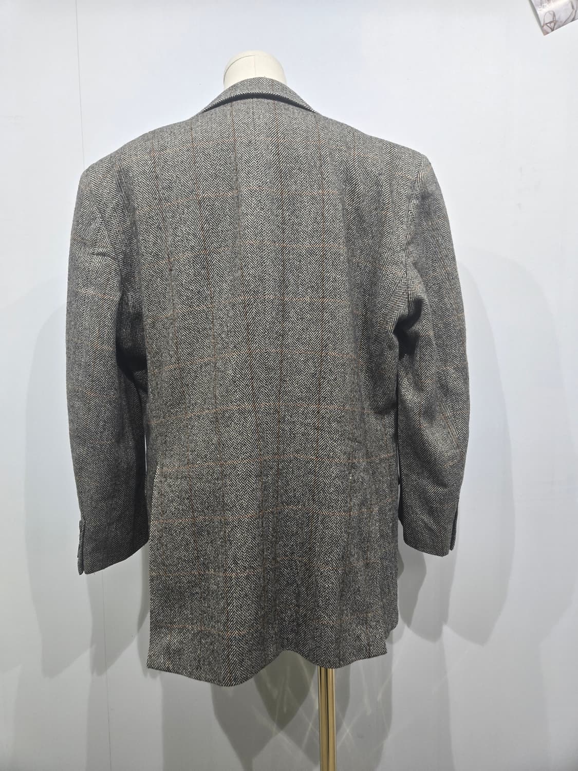 버버리 헤링본 울 자켓 브라운 투버튼 블레이저 상품이미지4