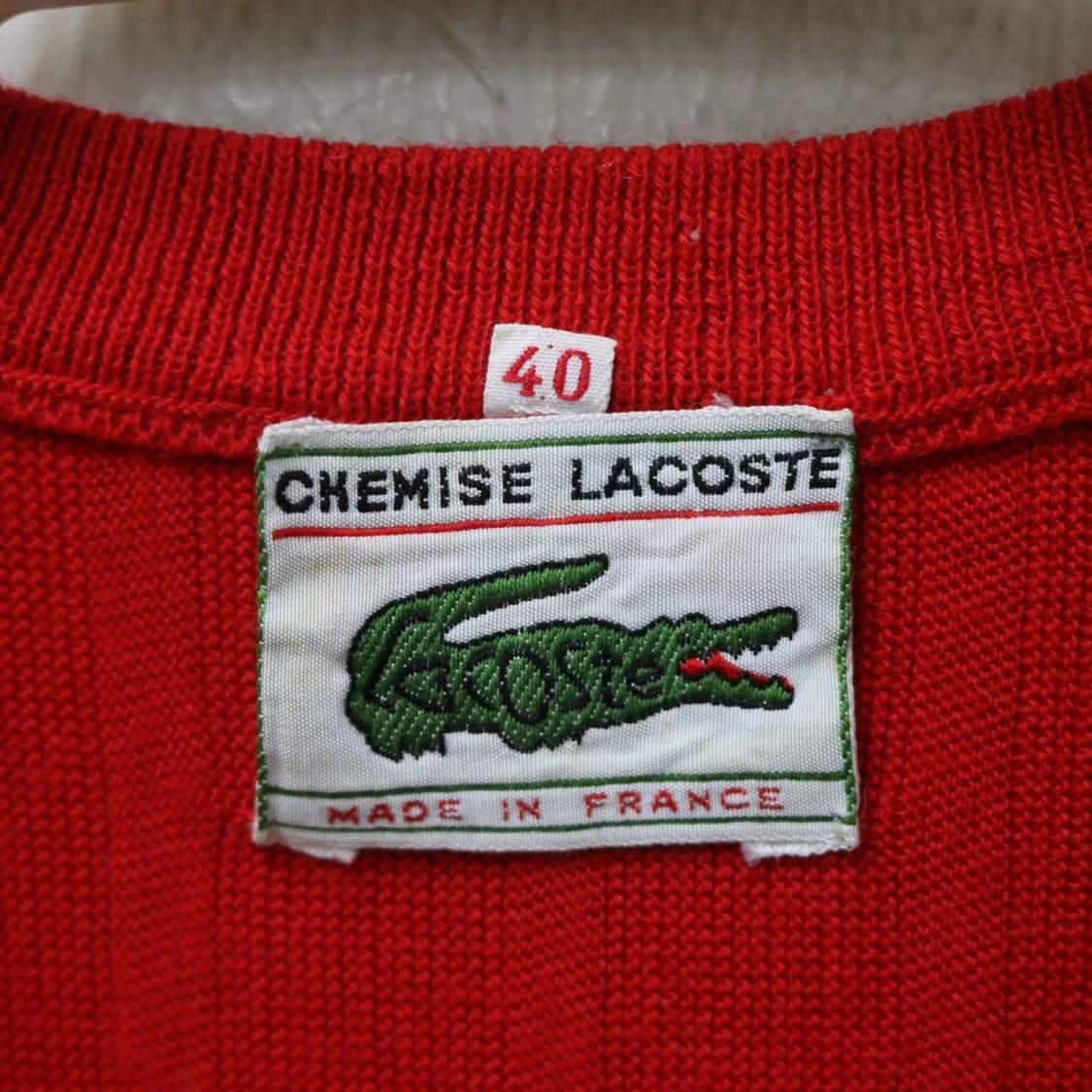 70-80'S 라코스테 브이넥 울 혼방 가디건 63334 상품이미지9