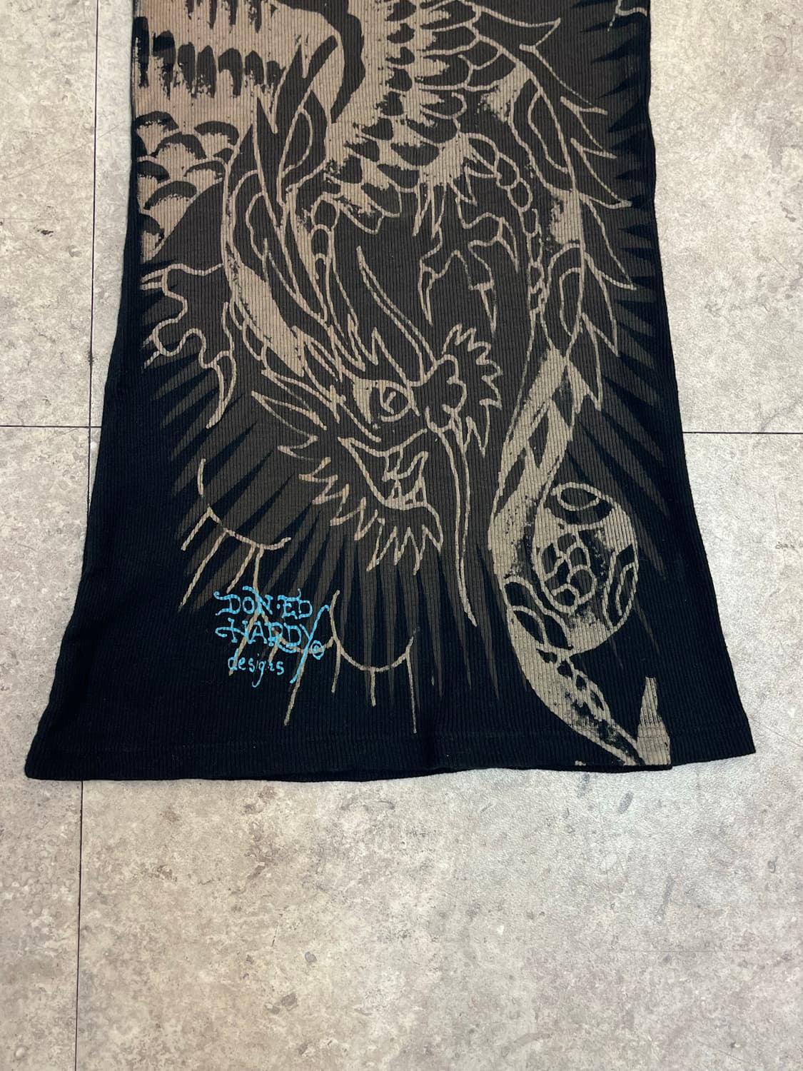 에드하디 코이 피쉬 타투 그래픽 슬리브리스 나시 블랙 #csz3969 상품이미지9