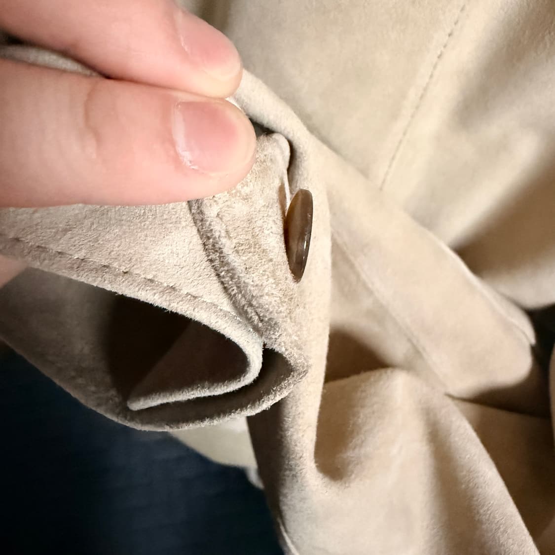 포터리 고트스킨 스웨이드 자켓 3 베이지 상품이미지4