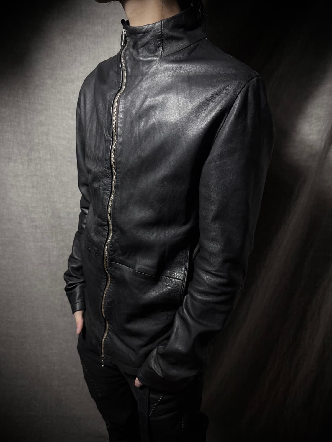 Obscur Asymmetrical Leather Jacket  상품이미지2