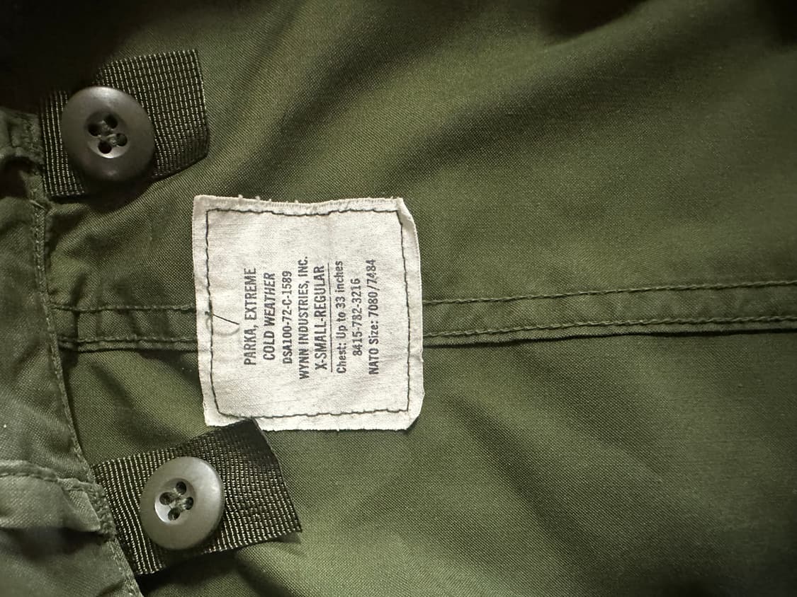 70s 오리지널 M-65 피쉬테일 황금사이즈(내피포함) 상품이미지3