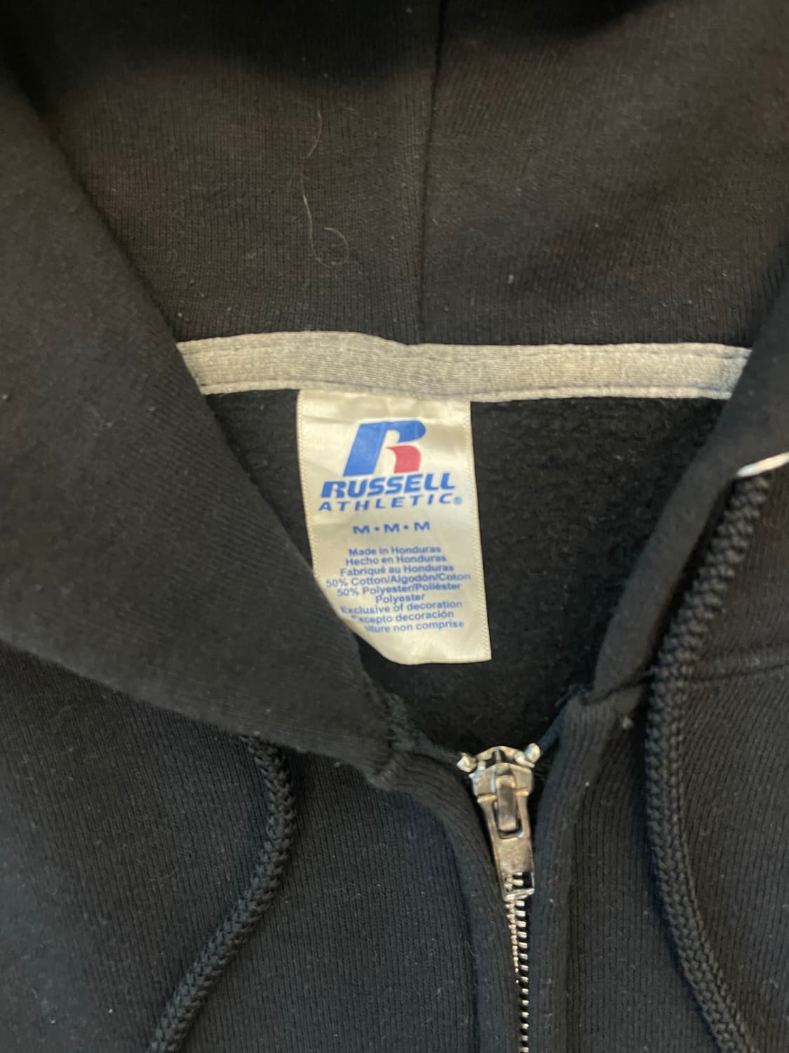 러셀 애슬래틱 코튼 블랙 후드 집업 상품이미지2