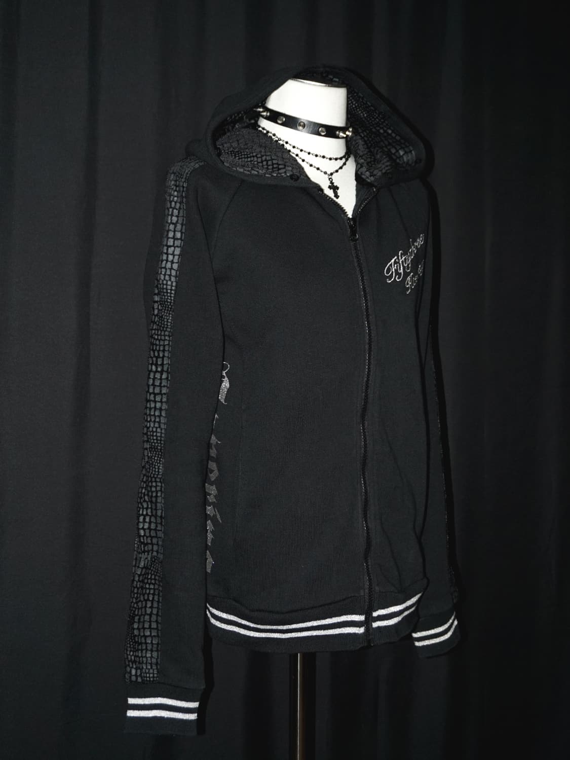 (strange heaven) punk rhinestone hood zi 상품이미지3