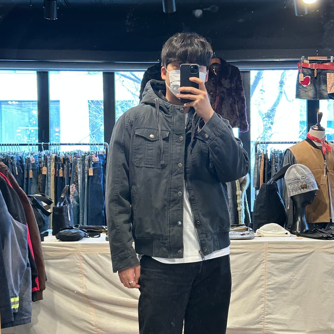 L) ROUTE 66 캔버스 코튼 후드 자켓 상품이미지8