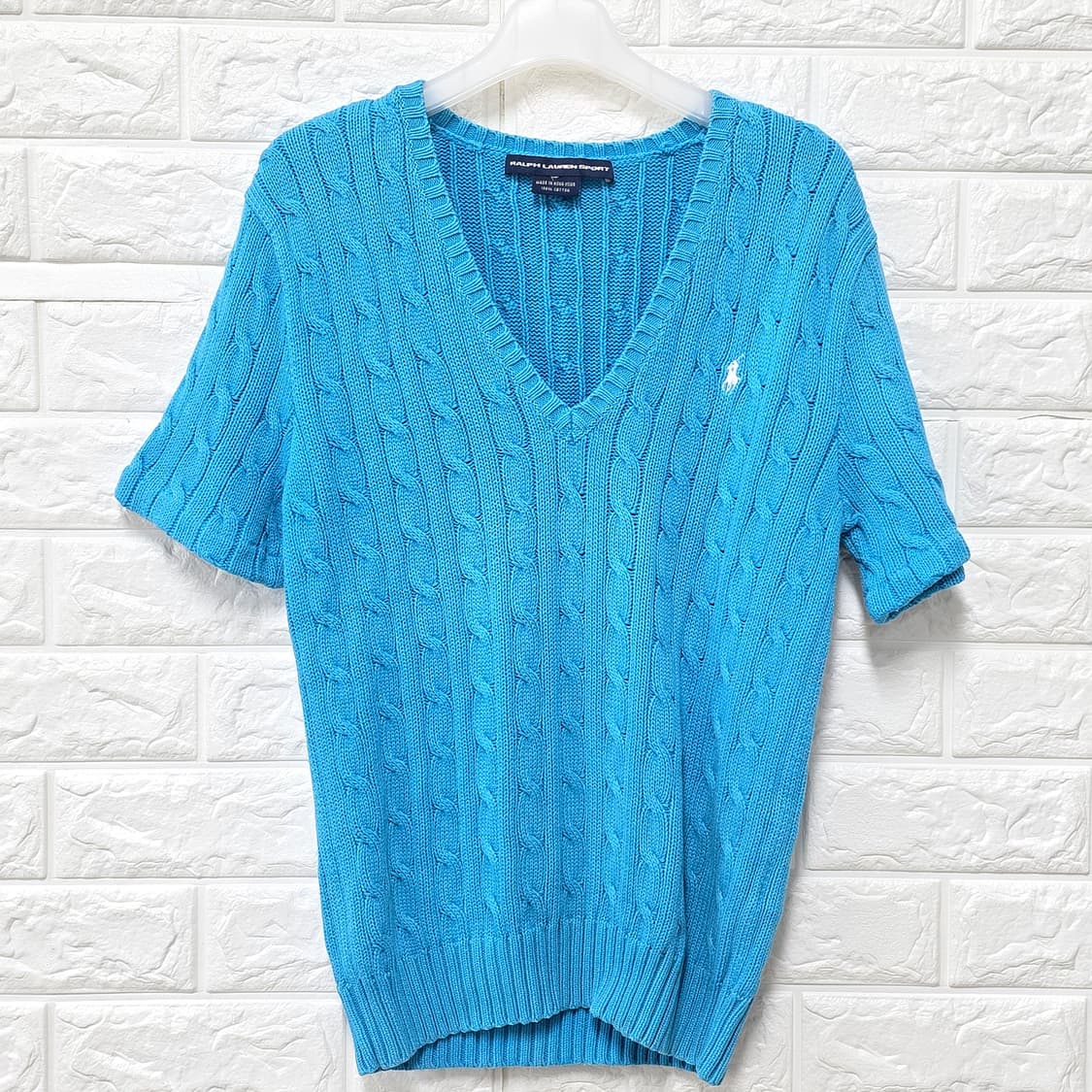 택포) M 폴로랄프로렌 반팔 꽈베기 니트 상품이미지1