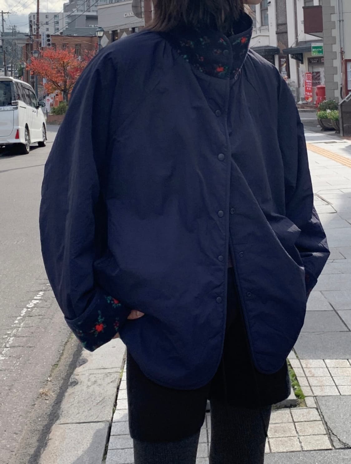 플라워 오버핏 리버시블 후리스 점퍼 상품이미지4