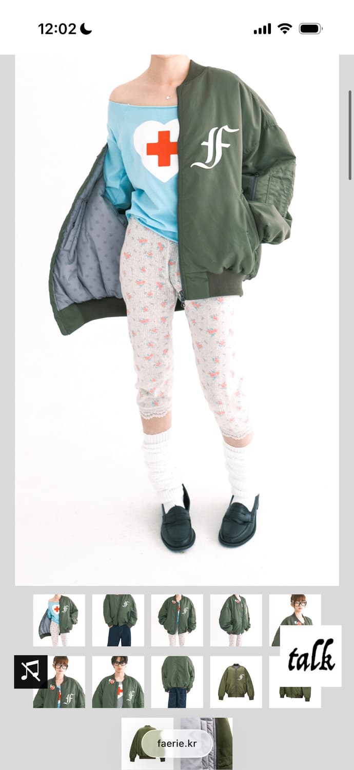 샵페어리 봄버 (카키) 상품이미지1