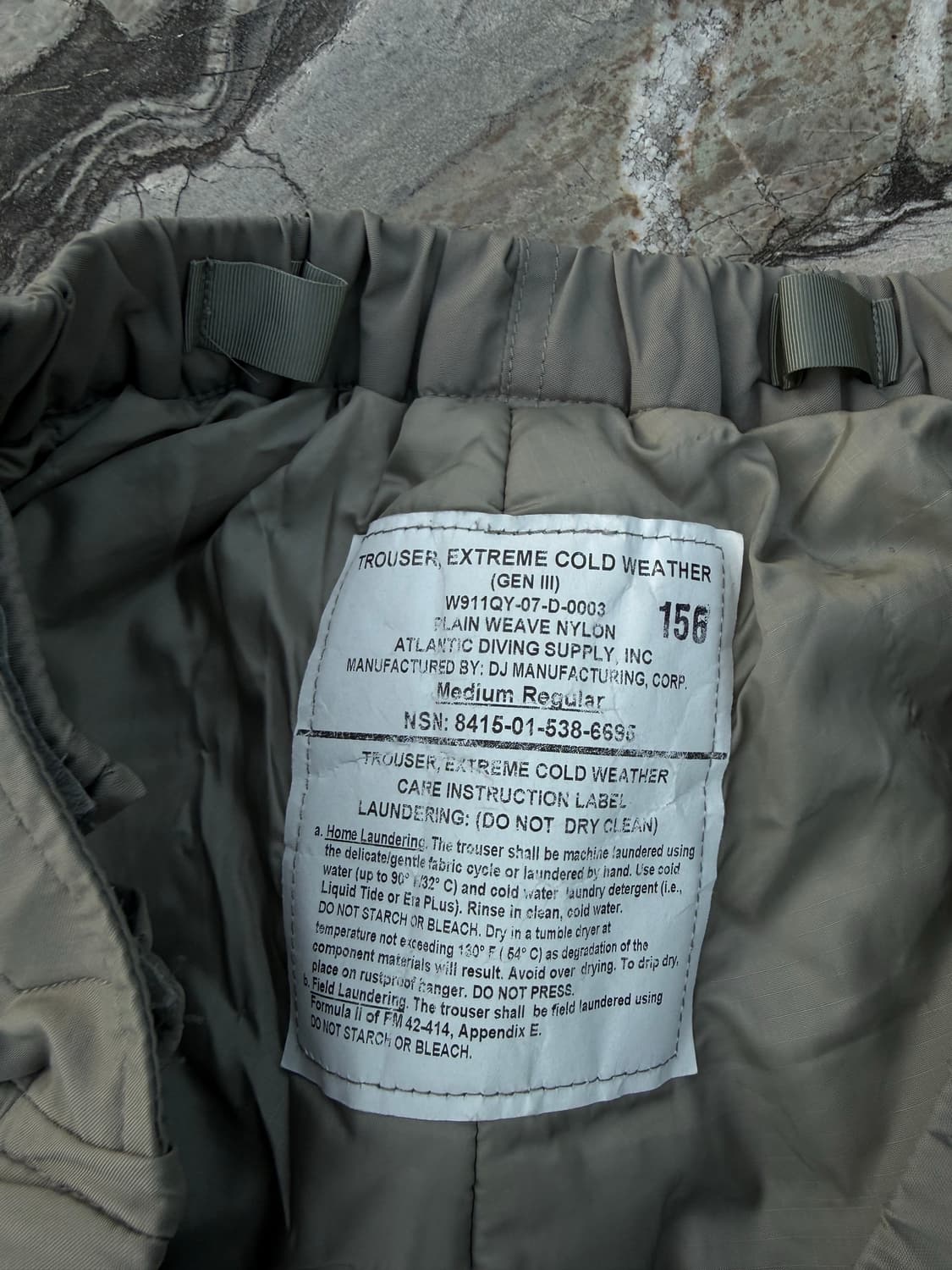 미군 ecwcs gen3 level7 프리마로프트 팬츠 상품이미지3