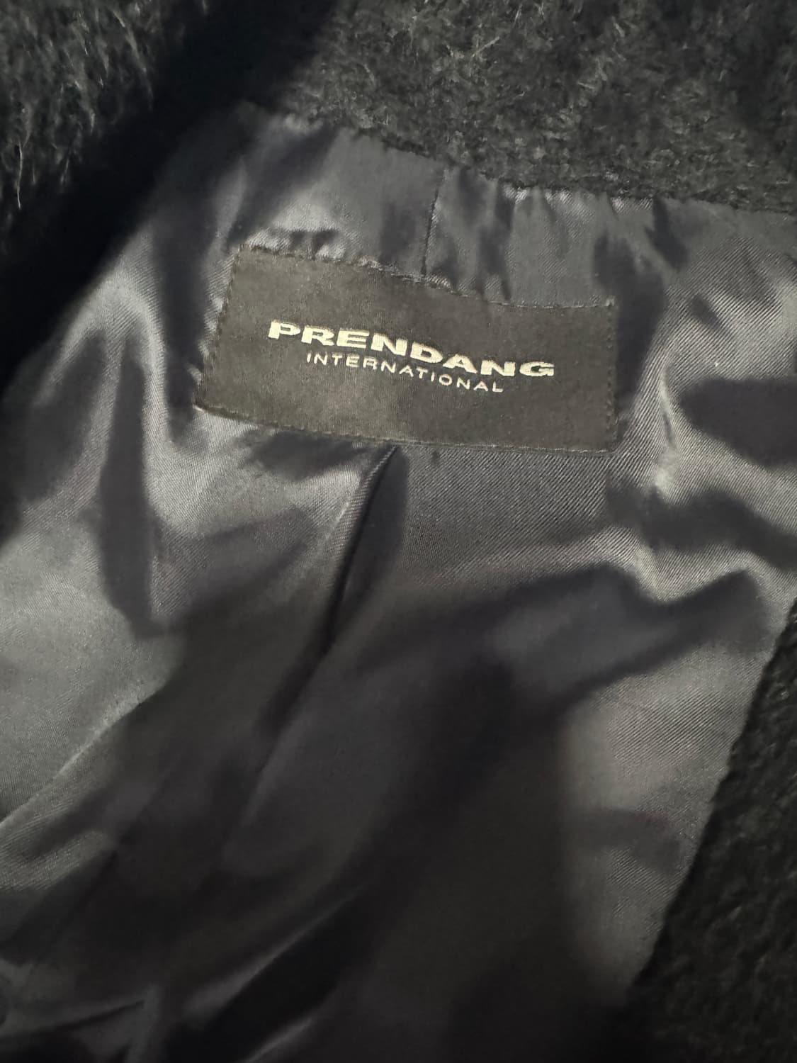 쁘렝당 Prendang 노버튼 블랙 알파카 울 코트 상품이미지3