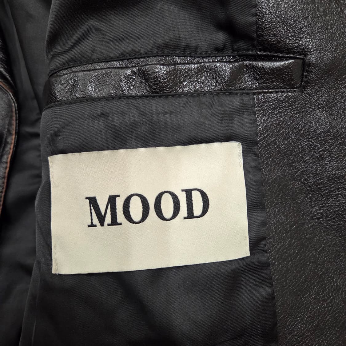 MOOD 빈티지 스타일 브라운 레더 자켓 M 상품이미지2