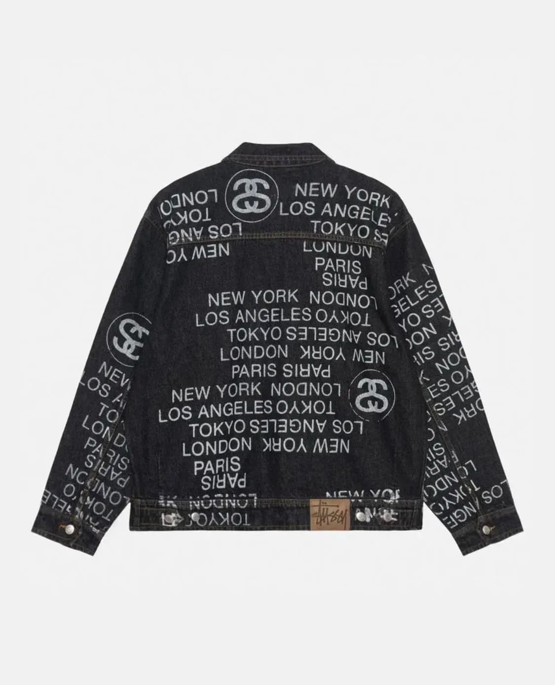 스투시 집 워크 자켓 시티 링크 데님 워시드 블랙 상품이미지2