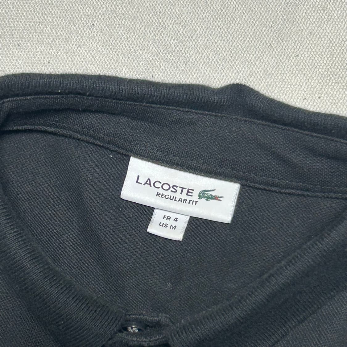 🫶🏻 라코스테 Regular Fit Black 카라 반팔티 🫶🏻 상품이미지4