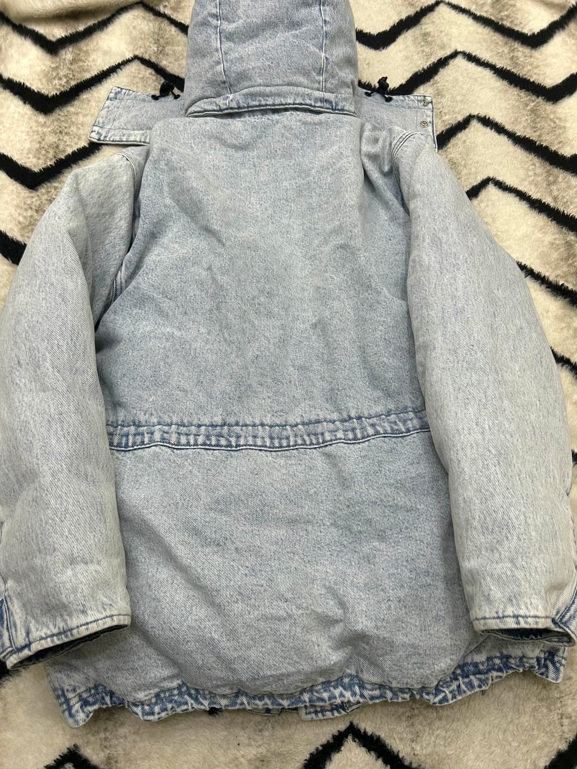 [실측L]알렉산더왕 오버사이즈 데님 블리치 패딩/연청 상품이미지7