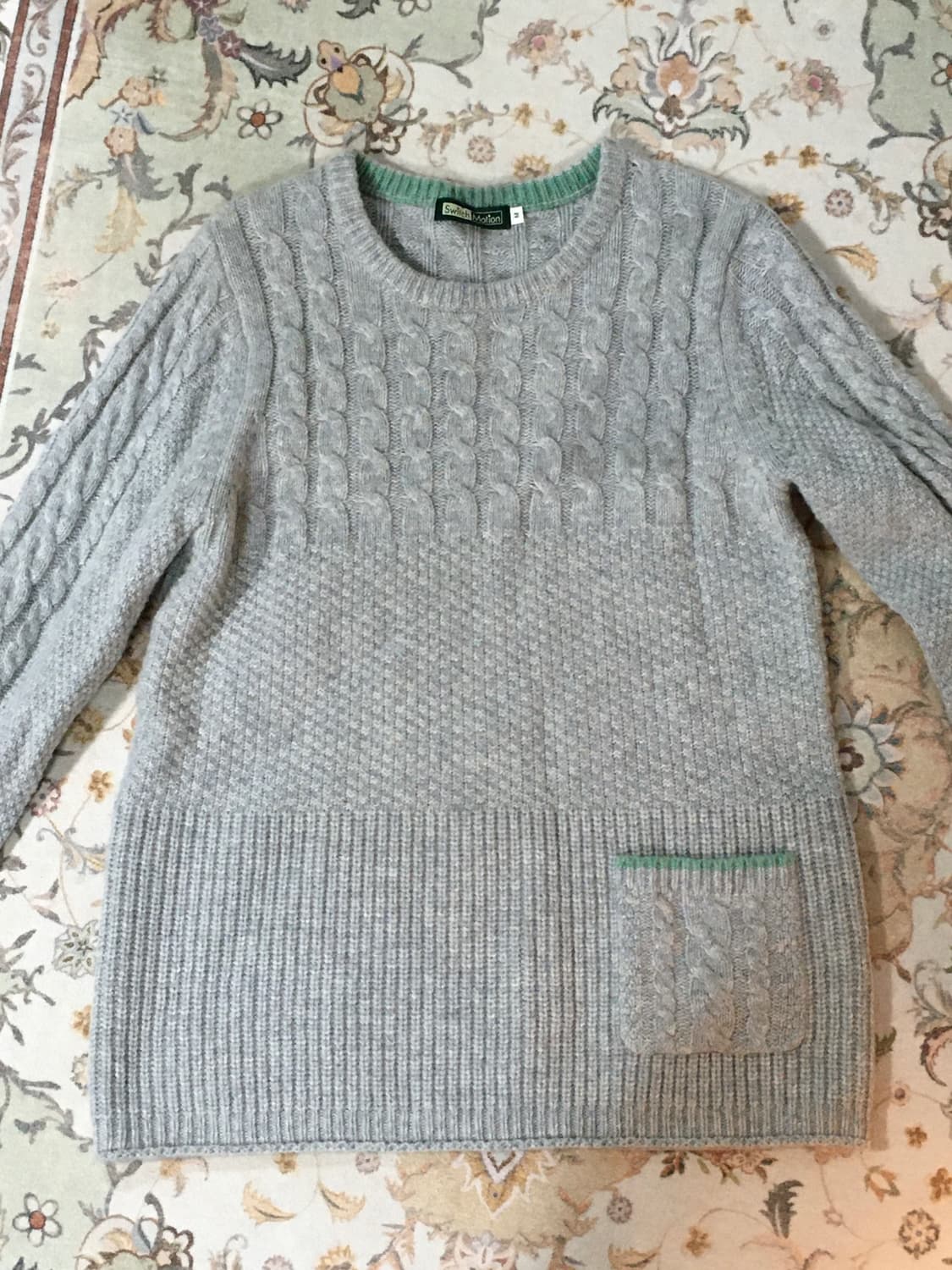 스위치모션 민트포켓 회색 니트 상품이미지3