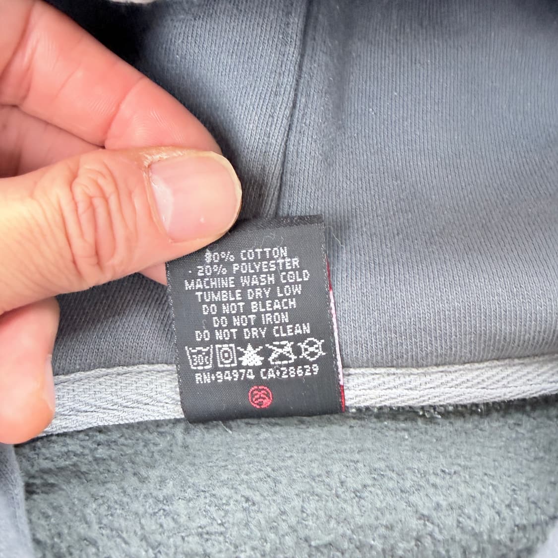 빈티지 스투시 빅로고 후드티셔츠 상품이미지5