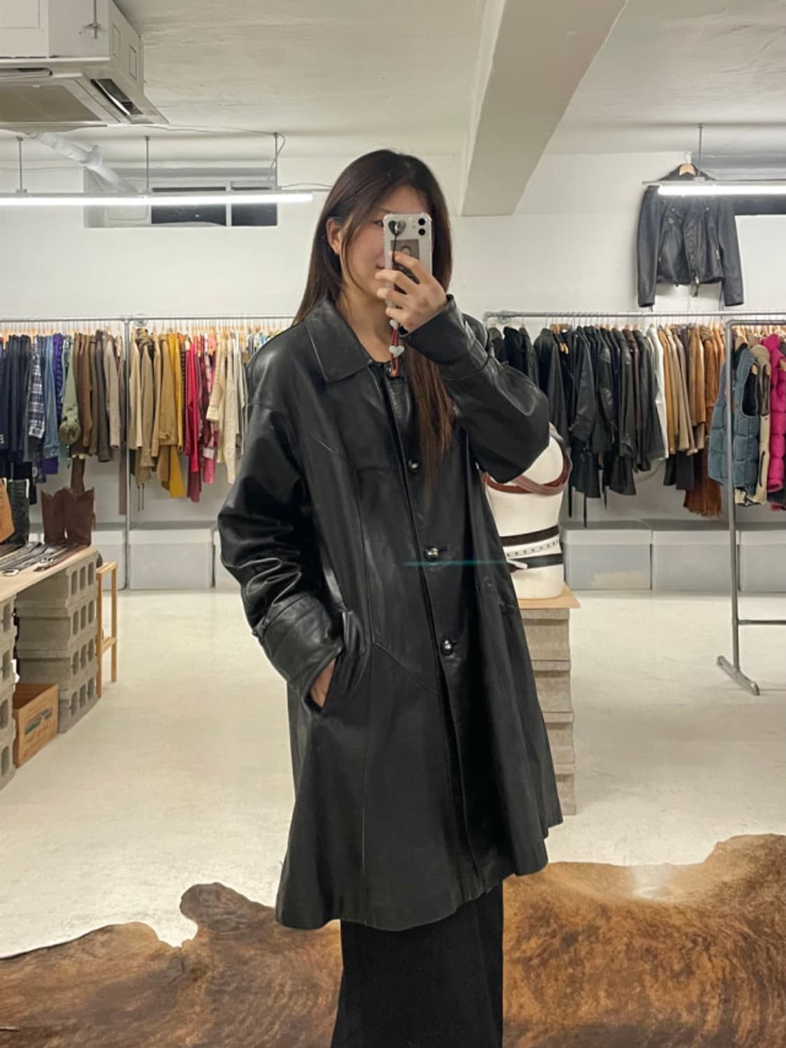 VTG western leather coat 웨스턴 레더 코트 상품이미지2