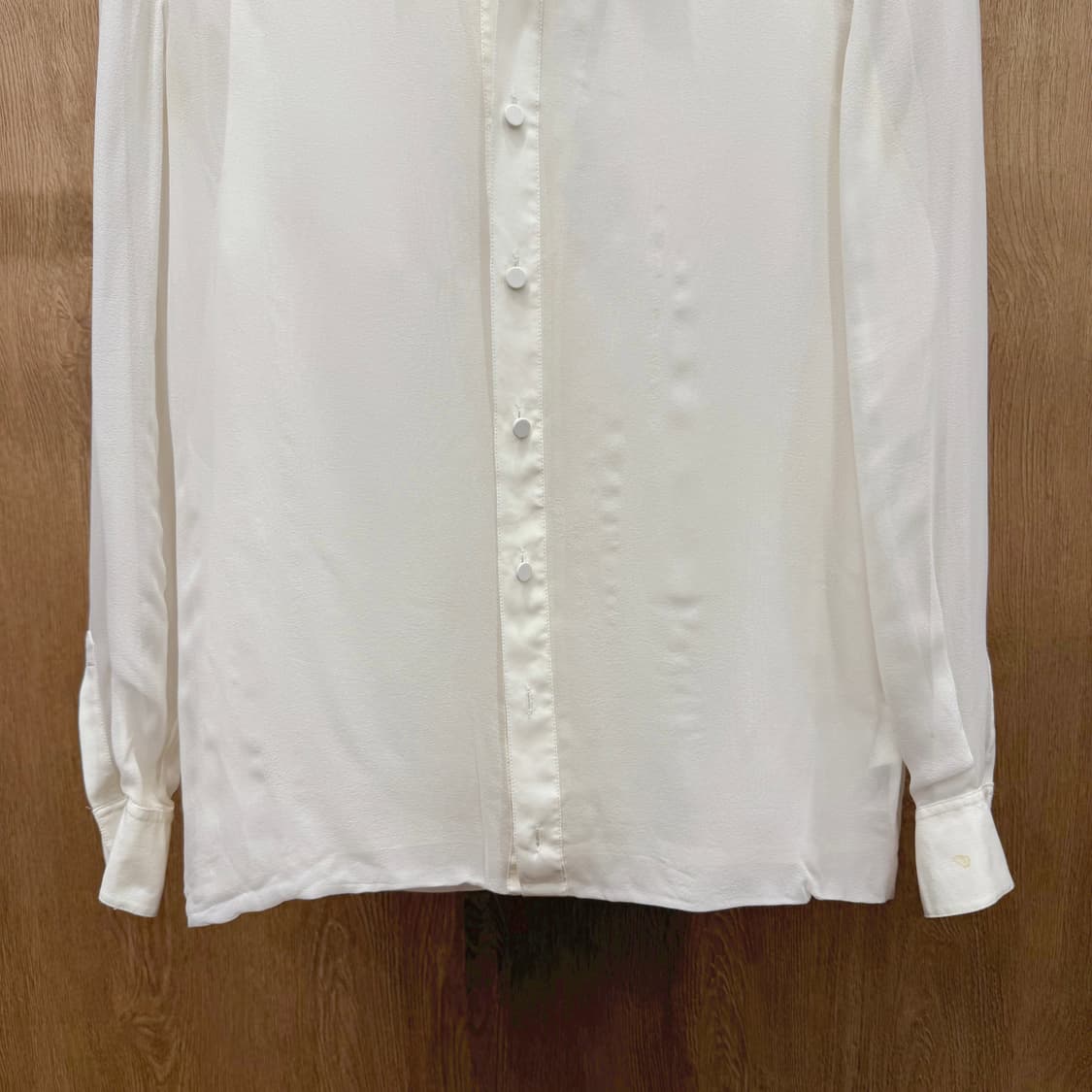 3.1 필립림 실크 카라 셔츠 블라우스 히든 버튼 디테일 아이보리 상품이미지5