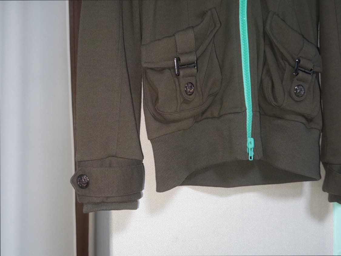 y2k 갸루 빈티지 미쿠 민초 민트 브라운 후드집업 상품이미지5