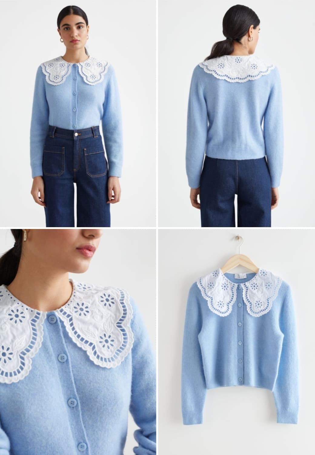 (택포) 앤아더스토리즈 세일러카라 니트가디건  M 상품이미지9