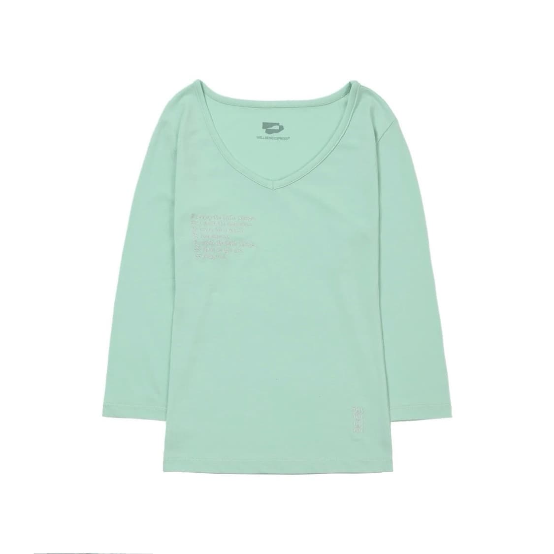 웰빙익스프레스 v neck 3/4 sleeve mint 상품이미지1