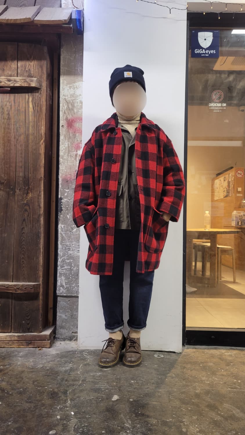 써헌트(sir-hunt) 블럭체크 오버코트(여성M) 상품이미지10