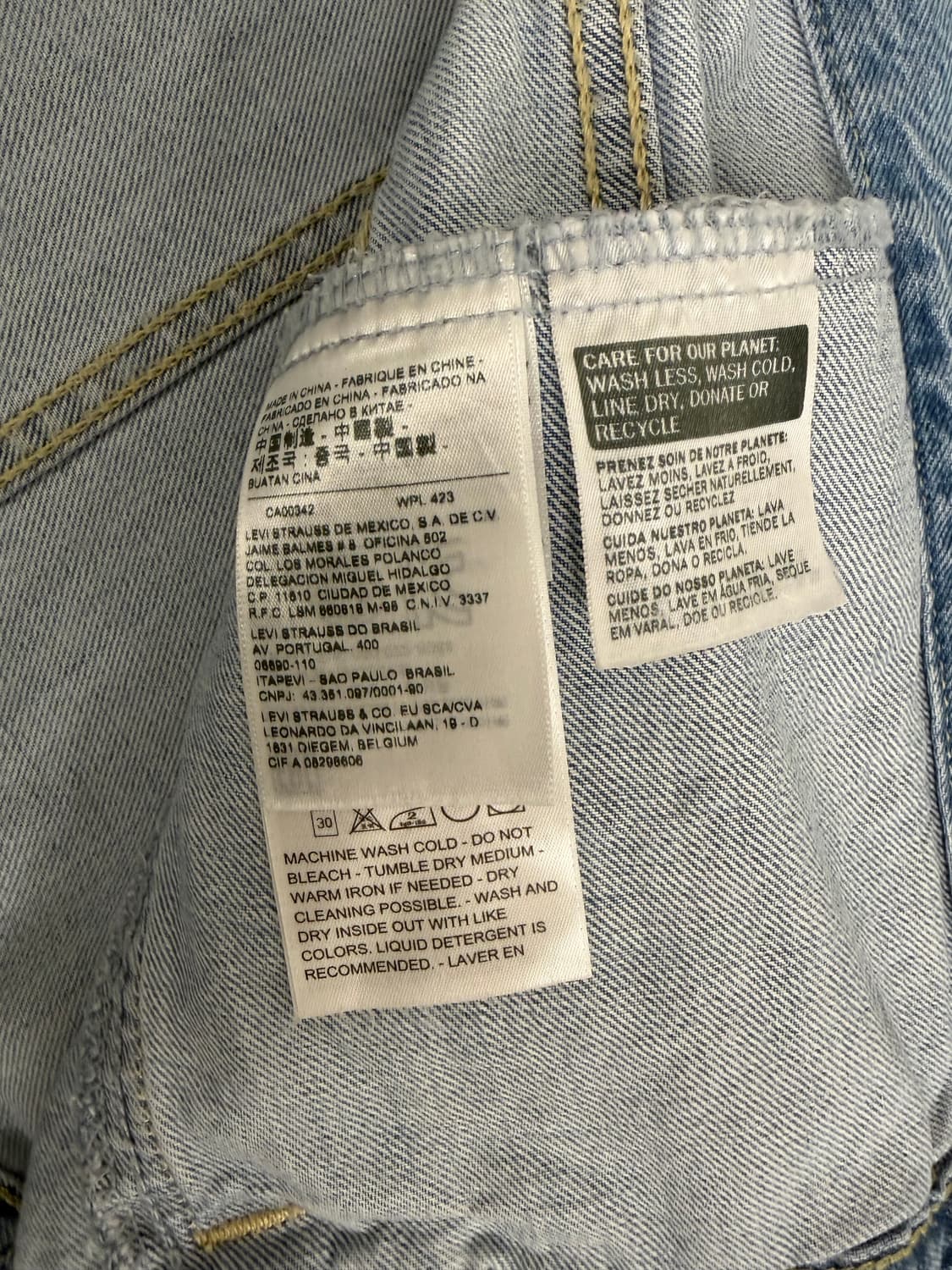 [S] 리바이스 플라워 자수 연청 데님 청자켓 상품이미지6