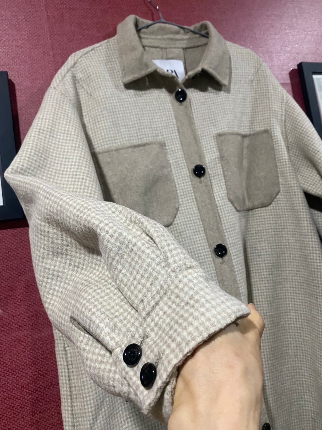 ZARA 셔츠형 코트 M사이즈 상품이미지3