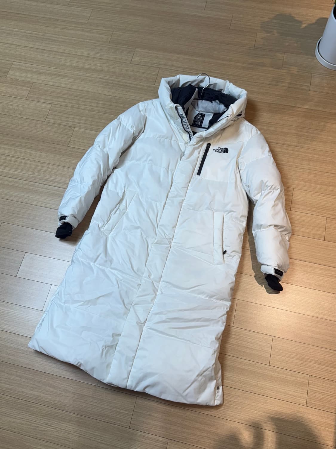 노스페이스 화이트 롱패딩 L 상품이미지4